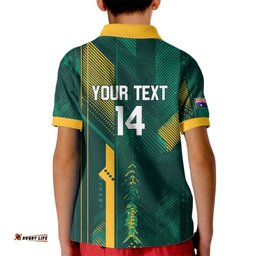 Australia Socceroos 2026 Custom Kid Polo Shirt Go Aussie Kangaroo National Color LT14