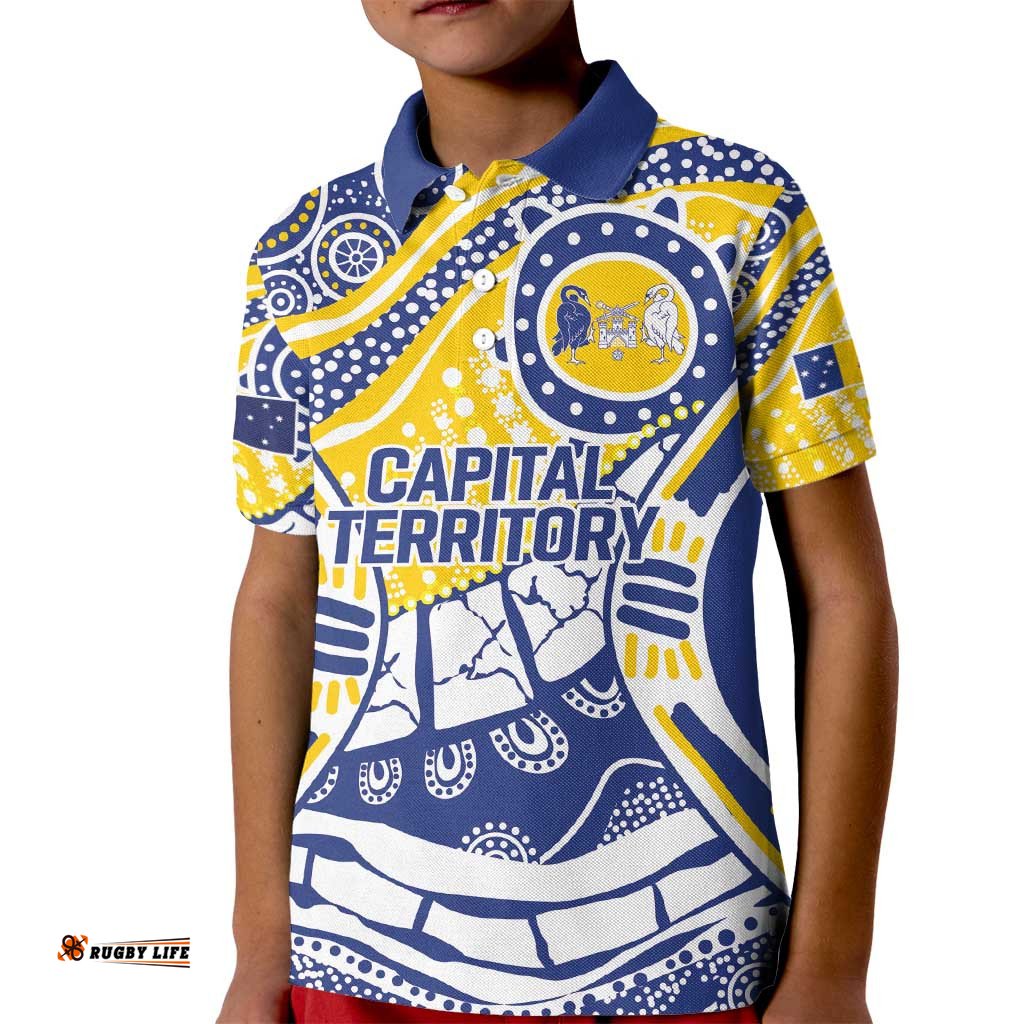 Australian Capital Territory Kid Polo Shirt For The King The Law And The People LT9