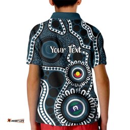 Carlton NAIDOC Week 2026 Personalised Kid Polo Shirt 50 Years of Deadly Aboriginal Art LT14