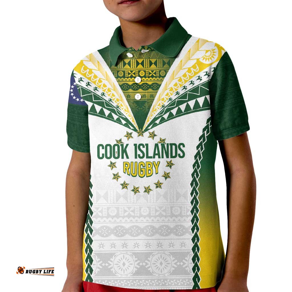 Cook Islands Rugby Custom Kid Polo Shirt Kuki's Aitu Champions LT7