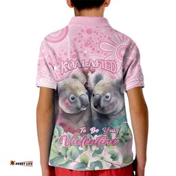 Australia Koala Valentine's Day Kid Polo Shirt Koalified To Be Your Valentine LT14