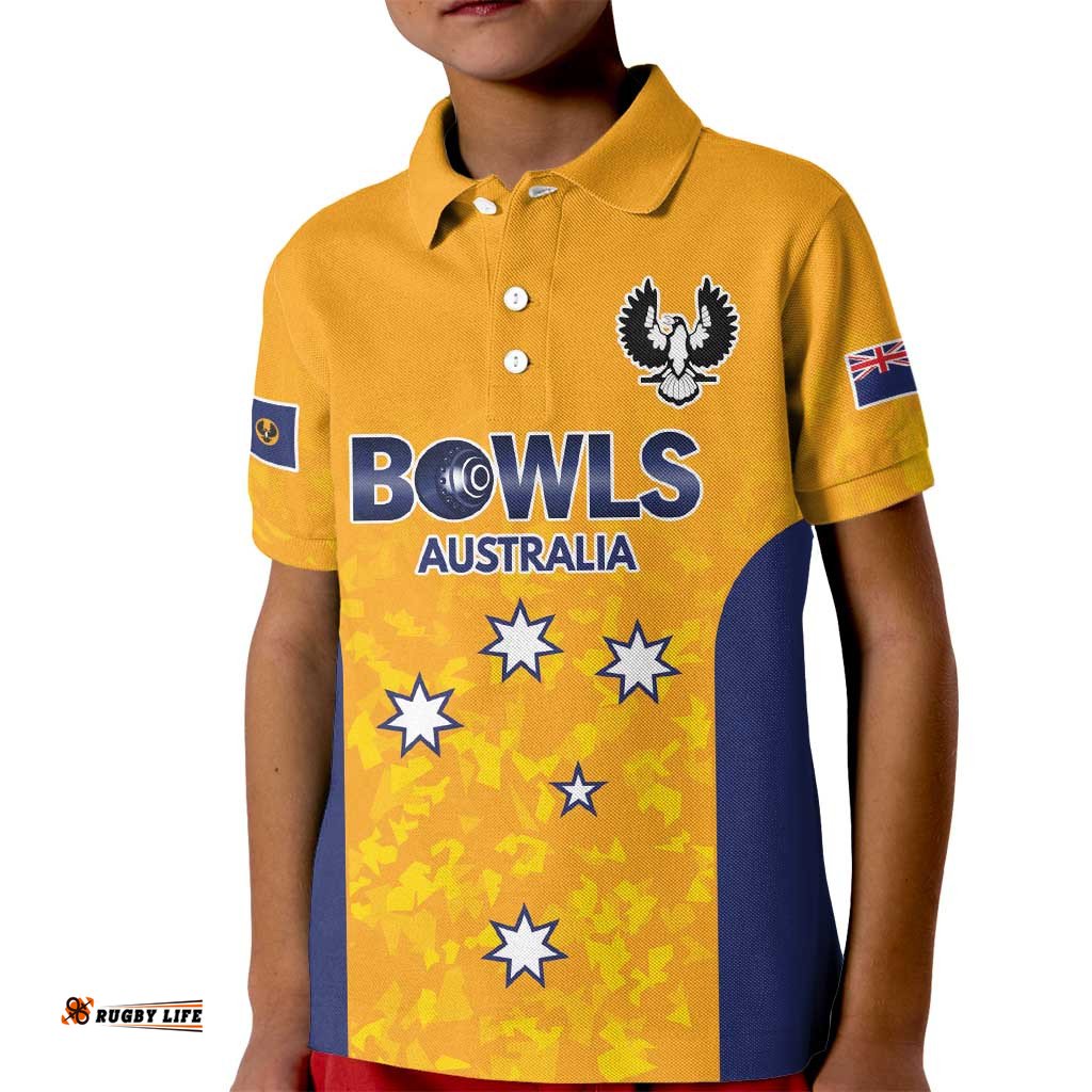 Australian South Australia Lawn Bowls Custom Kid Polo Shirt Aussie Minimalist Style LT9