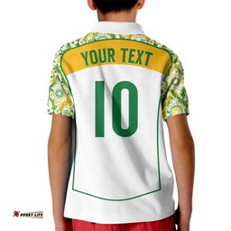 Custom Australia Football Kid Polo Shirt Aboriginal Pattern Sporty Style-White Color LT03