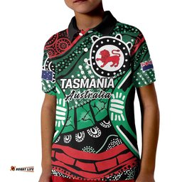 Australia Tasmania State Kid Polo Shirt Ubertas et Fidelitas LT9
