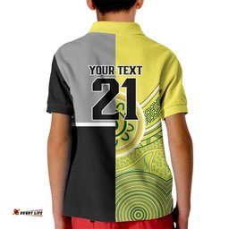 Custom Cricket AUNZ Spirit Kid Polo Shirt Aussie New Zealand Retro Edition LT9