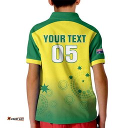 Custom Australia Cricket Kid Polo Shirt Go Champions Aussies LT05