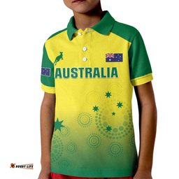 Custom Australia Cricket Kid Polo Shirt Go Champions Aussies LT05