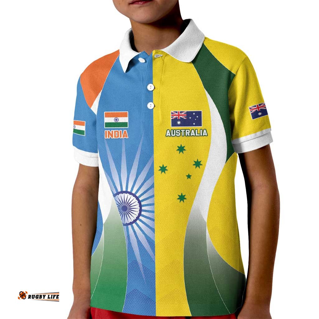Custom India Vs Australia Cricket Kid Polo Shirt Final Matchup LT05