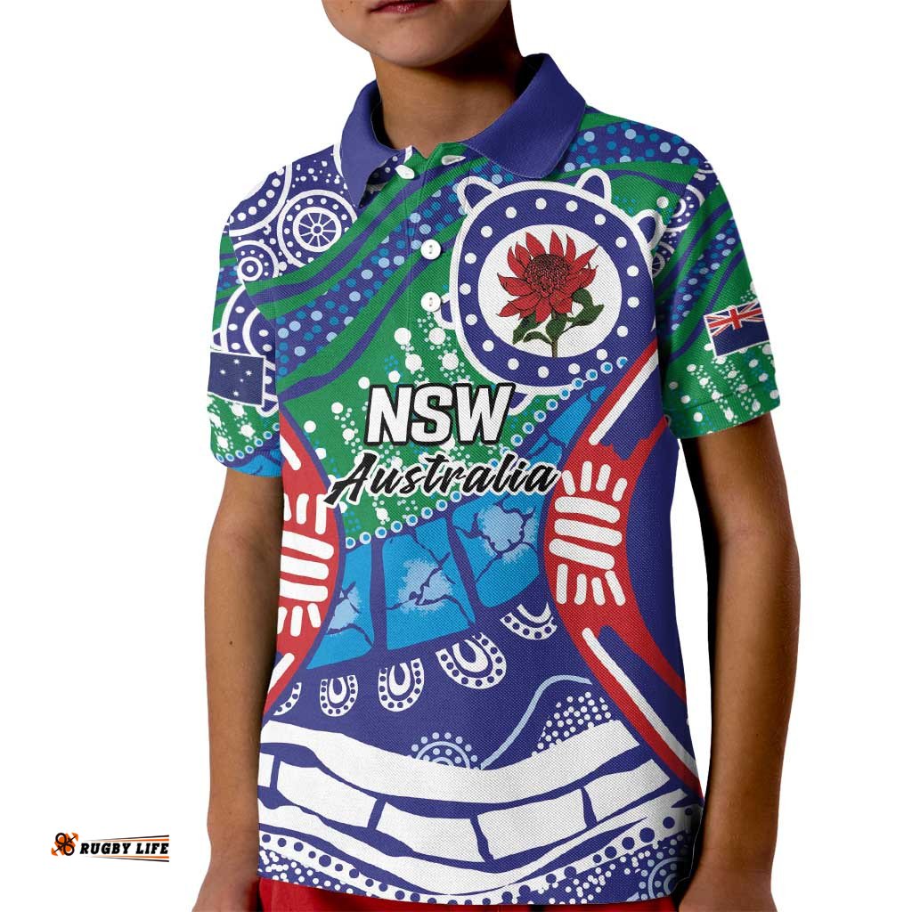 Australia New South Wales Kid Polo Shirt NSW Orta Recens Quam Pura Nites LT9
