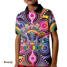 Australia Indigenous Autism Awareness Kid Polo Shirt Its Okay To Be Different LT05