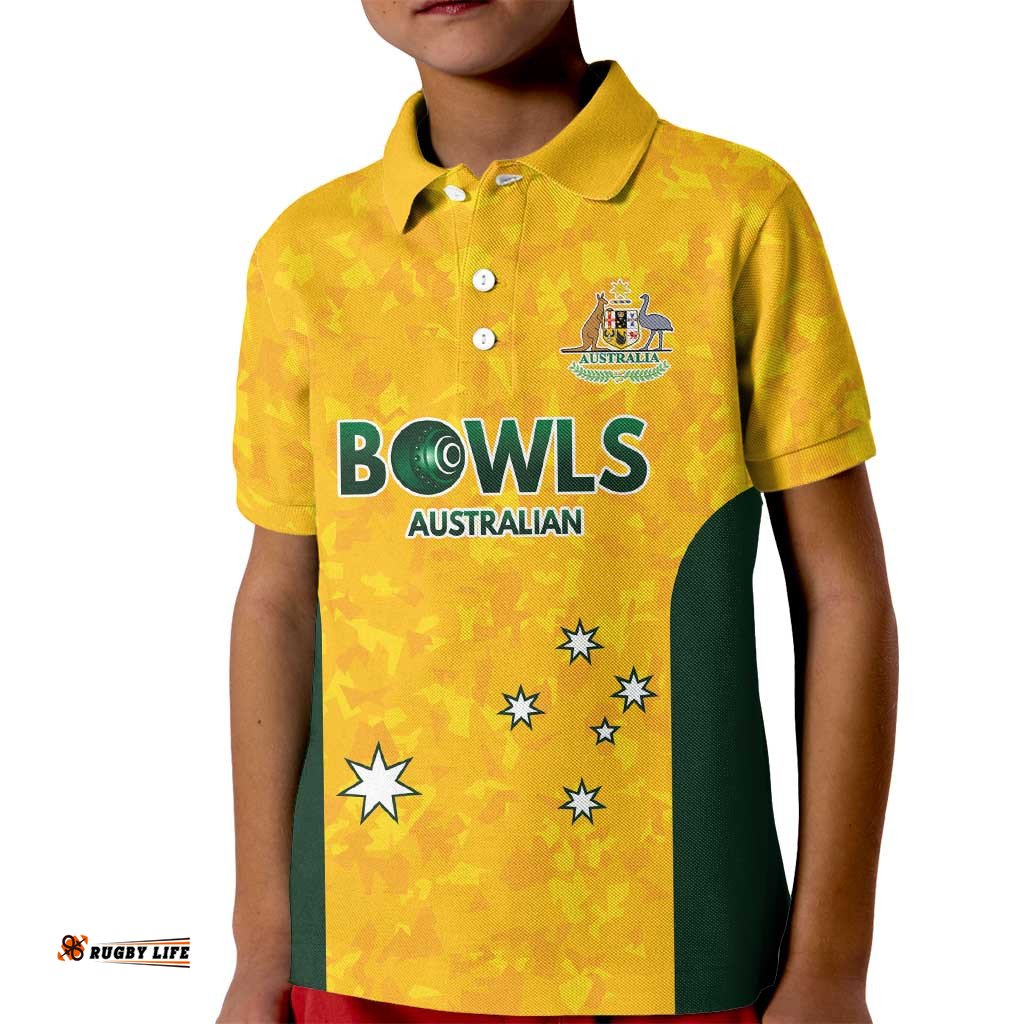 Australian Lawn Bowls Custom Kid Polo Shirt Aussie Minimalist Style LT9