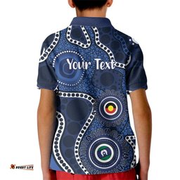 Geelong Cats NAIDOC Week 2026 Personalised Kid Polo Shirt 50 Years of Deadly Aboriginal Art LT14