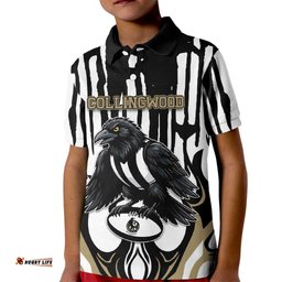 Custom Collingwood Black Kid Polo Shirt Unique Style DT05