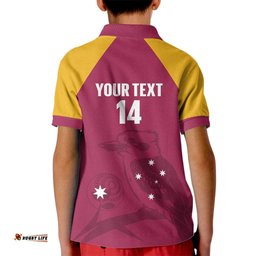Custom Queensland Bowls Australia Kid Polo Shirt Go Champions QLD Kookaburra LT14