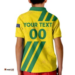 Custom Soccer 2026 Australia Kid Polo Shirt Socceroos Go Glory LT01