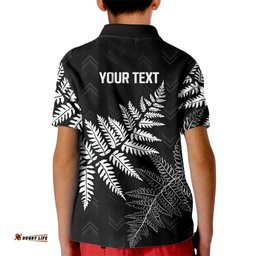 New Zealand Lawn Bowls Personalized Kid Polo Shirt Wrap-Around Silver Fern LT7