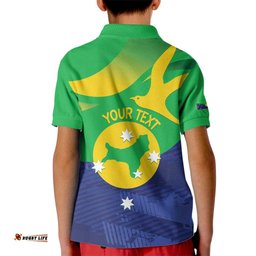 Personalised Australia Christmas Island Kid Polo Shirt Wilayah Pulau Krismas Flag Color LT14