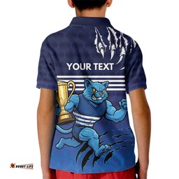 Personalised Geelong Pride Kid Polo Shirt Claws Out for Glory LT9