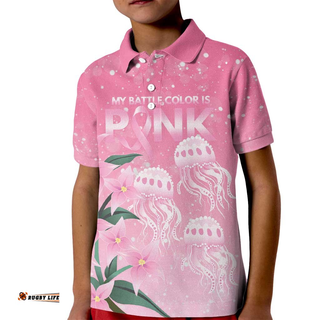Personalised Pink Boronia of Hope Kid Polo Shirt Australias Fight Against Breast Cancer LT9