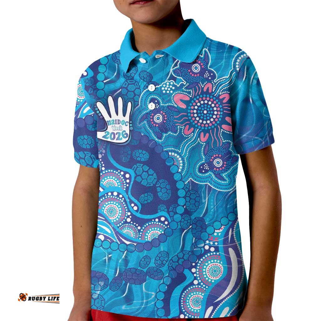 NAIDOC Week 2026 Kid Polo Shirt Turtle Dream On The Waves DT05