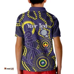 Dockers NAIDOC Week 2026 Personalised Kid Polo Shirt 50 Years of Deadly Aboriginal Art LT14