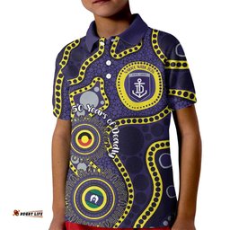 Dockers NAIDOC Week 2026 Personalised Kid Polo Shirt 50 Years of Deadly Aboriginal Art LT14