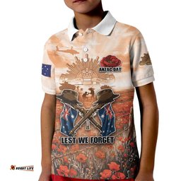 Personalised ANZAC Day Kid Polo Shirt Commemorative Soldier Tribute DT05