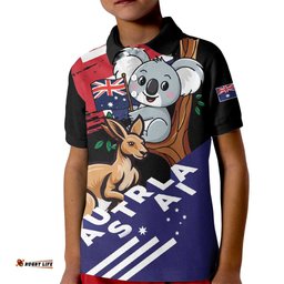 Personalised Australia Kangaroo Koala Together Kid Polo Shirt Special Edition LT01