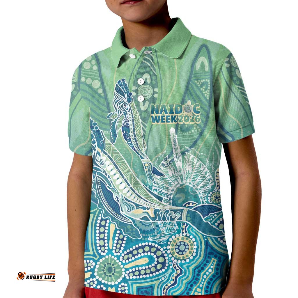 NAIDOC Week - 50 Years Deadly Torres Strait Kid Polo Shirt Pastel Waves LT7