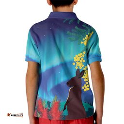 Australia Northern Lights Scenery Kid Polo Shirt LT7