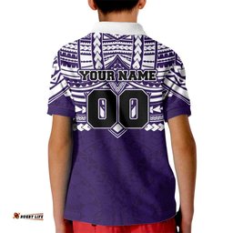Personalized Fremantle Dockers Kid Polo Shirt Polynesian Tribal Pattern Heritage Football TS04