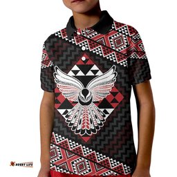 Taniko Aotearoa Kid Polo Shirt Poutama Mix Piwakawaka - Ver02 LT7