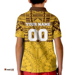 Personalized Hawthorn Hawks Kid Polo Shirt Polynesian Tribal Pattern Heritage Football TS04