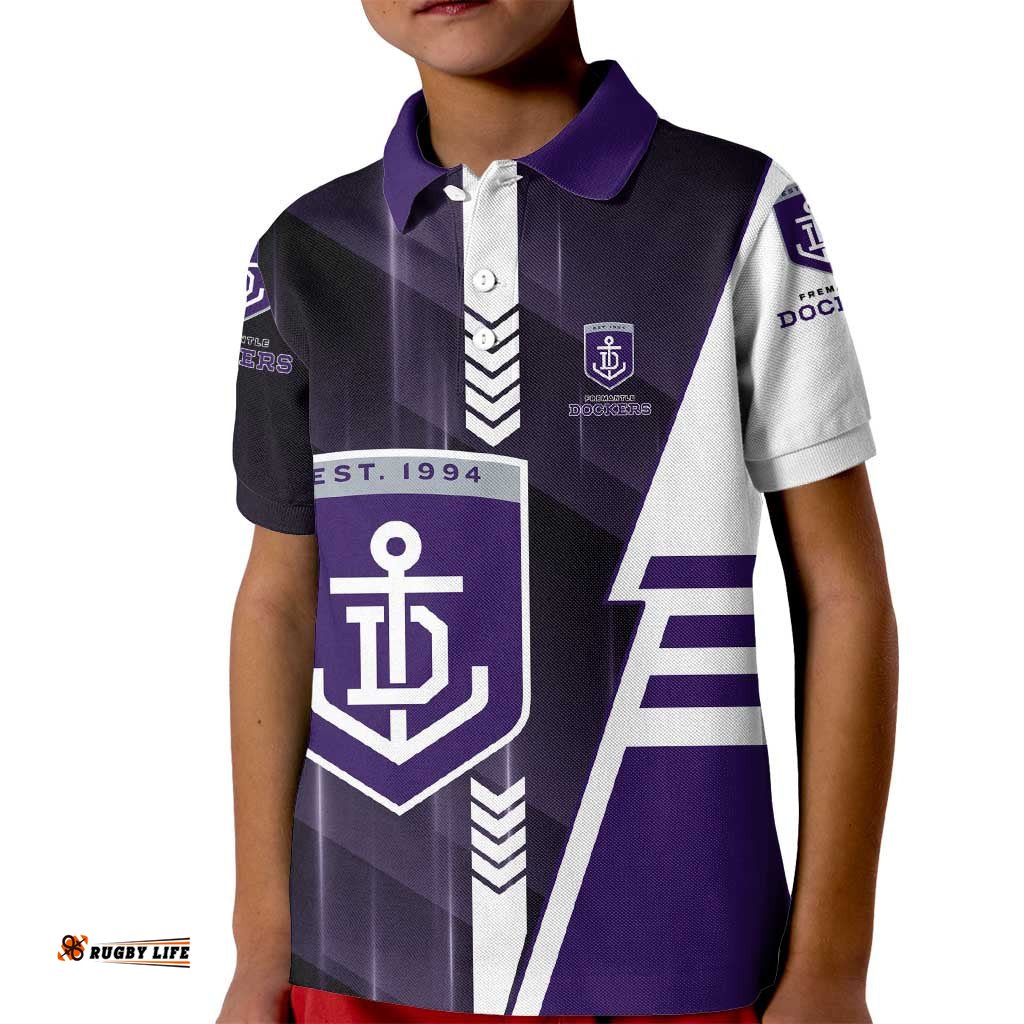 Personalized Fremantle Dockers Kid Polo Shirt Modern Geometric Sports Graphic Style TS04