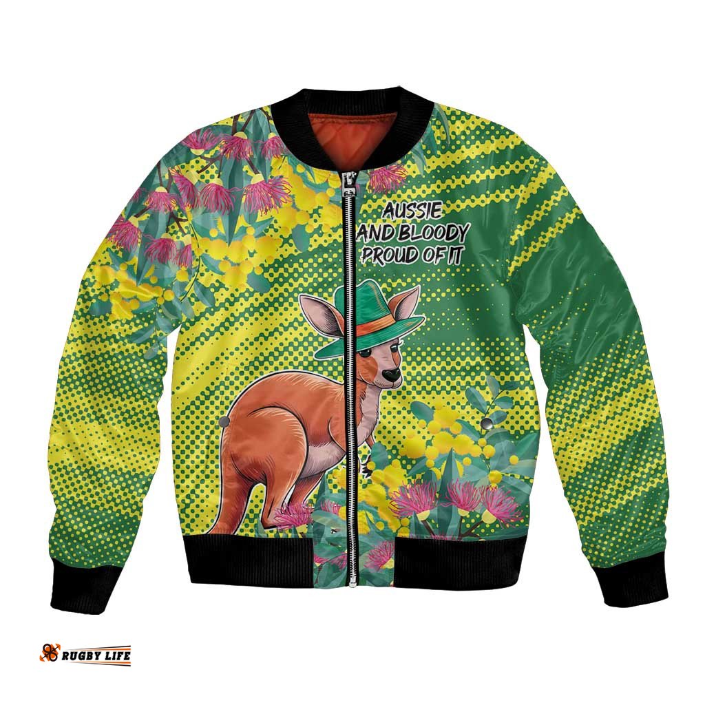 Aussie and Bloody Proud of It Bomber Jacket Happy Australia Day LT9