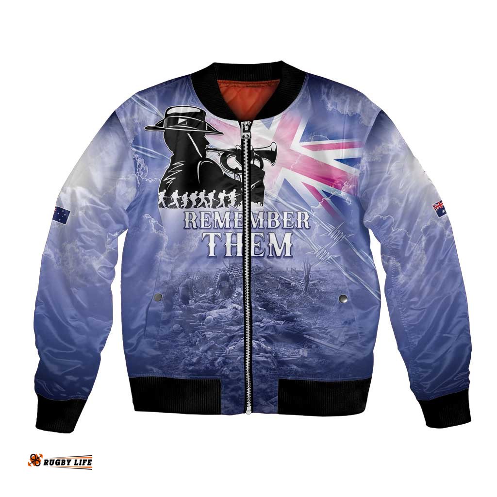 Australia ANZAC Day Bomber Jacket Battle Of Passchendaele Remember Them LT05