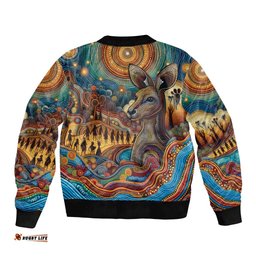 Aboriginal Dreamtime Stories Land Bomber Jacket LT9
