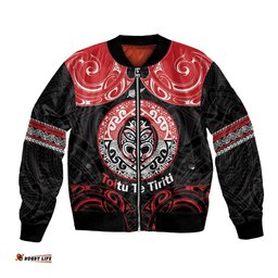 Aotearoa Toitu Te Tiriti Bomber Jacket Haka Tiki Honour The Treaty LT14