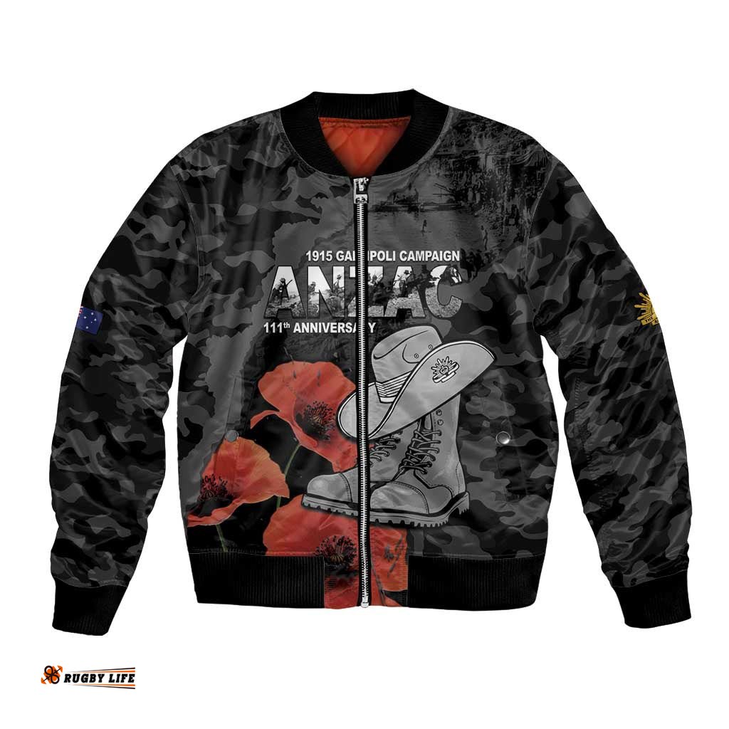 Australia 1915 Gallipoli ANZAC Bomber Jacket 111th Anniversary Army Boots And Slouch Hat LT14