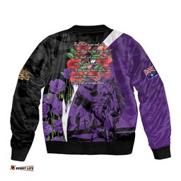 Australia ANZAC Day Bomber Jacket Animals of War - Lest We Forget LT7