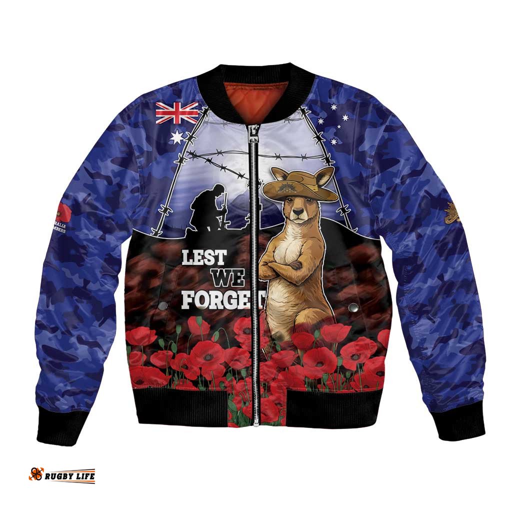ANZAC Day Bomber Jacket Lest We Forget DT05