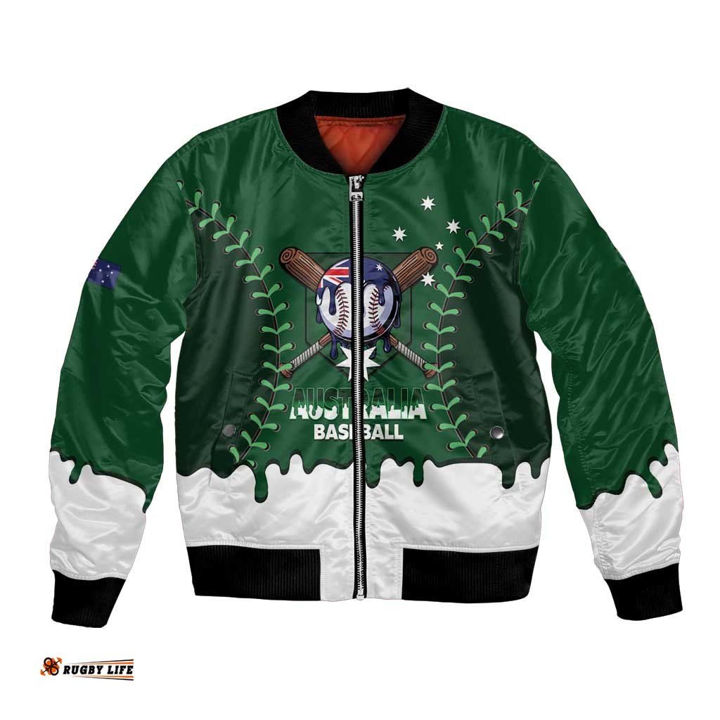 Australia 2026 Baseball Custom Bomber Jacket Go Aussie Drip Style LT14