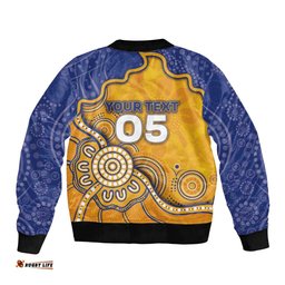 Custom Eagles Football Bomber Jacket Aboriginal Dot Art Pattern DT05