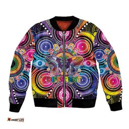 Australia Indigenous Autism Awareness Bomber Jacket Its Okay To Be Different LT05