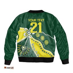 Custom Cricket Aussie Pride Bomber Jacket Indigenous Inspired LT9