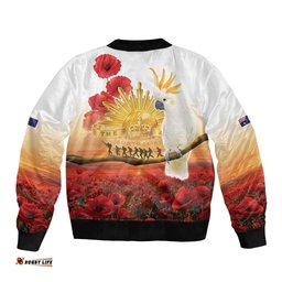 Australia Cockatoo ANZAC Day Bomber Jacket Lest We Forget LT05