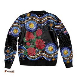 Australia New South Wales Waratahs Bomber Jacket Aboriginal Dot Art LT9