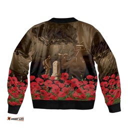 Australia - New Zealand ANZAC Lone Pine Bomber Jacket The Last Post LT7