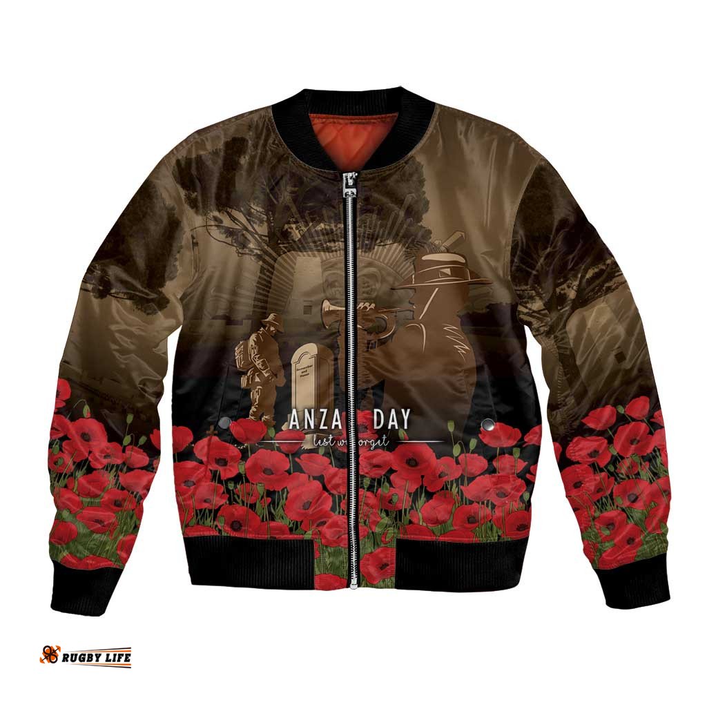 Australia - New Zealand ANZAC Lone Pine Bomber Jacket The Last Post LT7