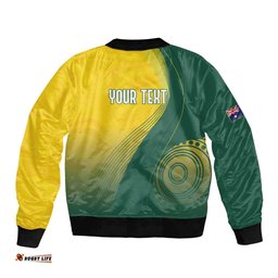 Australia Bowls Personalised Bomber Jacket Basic Marble Glaze - National Color LT7